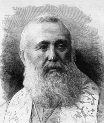 Portrait of Charles Lavigerie (1825-1892) Archeveque of Algiers, Cardinal Primate of Africa. Engraving by M.G. Vuillier in “” Le Monde Illustré”” n°1323 of 5 August 1882.