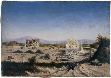 Fort Vanves, under krigen i 1870, cirka 1870 (olje på lerret)