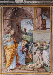Detalj av "The Nativity", fra "The life and the Passion of Christ"