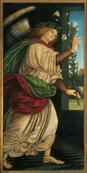 Italia, Varallo, maleri av erkeengelen Gabriel
