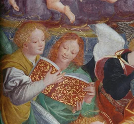 Englenes konsert, 1534-36 (detalj) (se 175762)