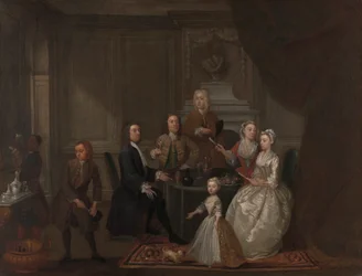Gruppeportrett, sannsynligvis av familien Raikes