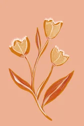 Myke ferskenblomster