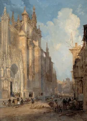 Sevilla katedral på siden av trappen