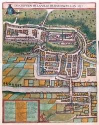 Bar le Duc, Frankrike - i #39;Civitates Orbis Terrarum#39; av Georg Braun, Köln 1617
