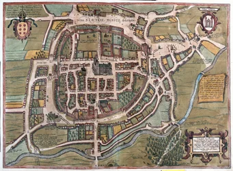Braga, Portugal - i #39;Civitates Orbis Terrarum#39; av Georg Braun, Köln 1617