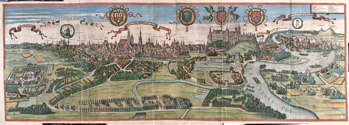 Krakow, Polen - i #39;Civitates Orbis Terrarum#39; av Georg Braun, Köln 1617