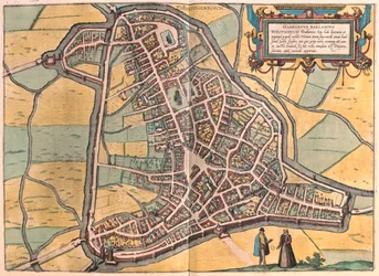 Hertogenbosch, Nederland - i #39;Civitates Orbis Terrarum#39; av Georg Braun, Köln 1617