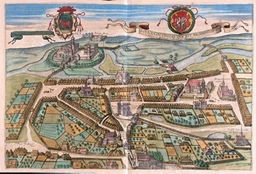 Lowicz, Polen - i #39;Civitates Orbis Terrarum#39; av Georg Braun, Köln 1617