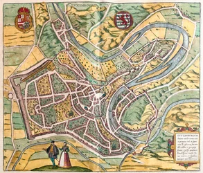 Luxembourg, i #39;Civitates Orbis Terrarum#39; av Georg Braun, Köln 1617