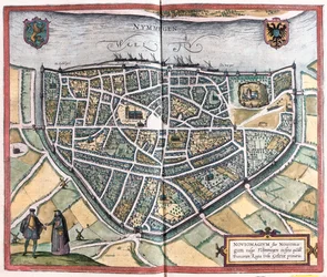 Nijmegen - Nederland, i #39;Civitates Orbis Terrarum#39; av Georg Braun, Köln 1617