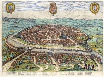 Plan og utsikt over Sevilla, 1579-1590