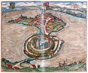 Ratzeburg, Tyskland - i #39;Civitates Orbis Terrarum#39; av Georg Braun, Köln 1617
