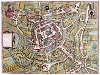 Swiebodzin, Polen - i #39;Civitates Orbis Terrarum#39; av Georg Braun, Köln 1617