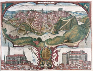 Toledo, Spania - i #39;Civitates Orbis Terrarum#39; av Georg Braun, Köln 1617