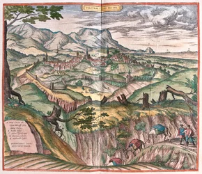 Velletri, Italia - i #39;Civitates Orbis Terrarum#39; av Georg Braun, Köln 1617