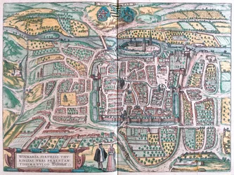 Weimar, Tyskland - i #39;Civitates Orbis Terrarum#39; av Georg Braun, Köln 1617