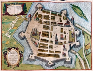 Zamosc, Polen - i #39;Civitates Orbis Terrarum#39; av Georg Braun, Köln 1617