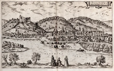 Pressburg Bratislava. Fra: World Earthquake, 1588