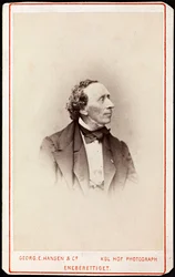 Portrett av Hans Christian Andersen (1805-1875), av Hansen, Georg Emil (1833-1891). Fotografi, c. 1871. Privat samling