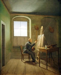 Caspar David Friedrich i atelieret sitt Caspar David Friedrich i atelieret sitt (1811)