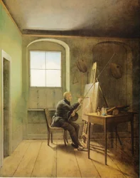 Caspar David Friedrich i atelieret sitt Caspar David Friedrich i atelieret sitt (1811)