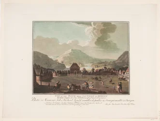 Utsikt over et torg i Bergen by