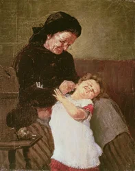 The Naughty Girl (olje på lerret)