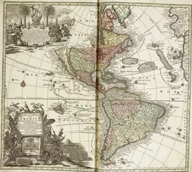 Kart over Amerika, 1744