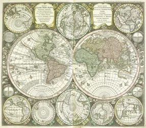 Kart over verden, 1744