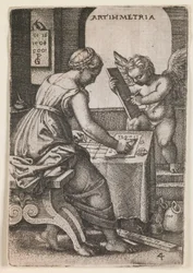 Aritmetri, fra serien «The Liberal Arts», ca. 1541 (gravering)