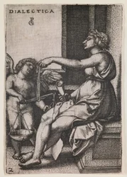 Dialectica, fra serien «The Liberal Arts», ca. 1541 (gravering)