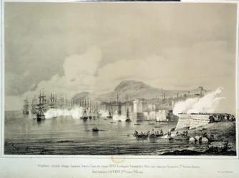 Slaget ved Sinop 30. november 1853 (litografi)