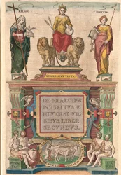Forsiden av boken Civitates orbis terrarum av Braun og Hogenberg