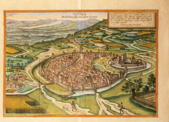 Novara fra Cities of the World av Georg Braun