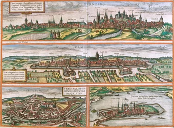 Nürnberg, Ulm, Salzburg, Lindau, Tyskland, Østerrike