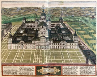 Kloster (Palace of King Philip II), Spania (gravering