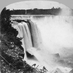 Horseshoe Falls sett fra Goat Island, Niagara Falls, tidlig på 1900-tallet.