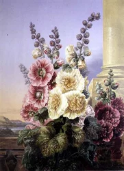 Stokroser (farge litho)