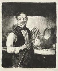 Gammel biljardspiller