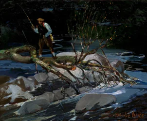 Ørretfiske, «The Screecher», Lake Rossignol, Nova Scotia