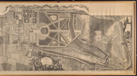 En topografisk undersøkelse av Parish of Kensington med planer og høyder av Royal Palace and Gardens, Hyde Park og Knightsbridge