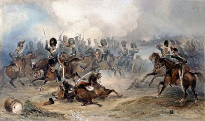 Kaptein Norman Ramsay fra Royal Horse Artillery fører troppen sin i galopp gjennom den franske hæren til sikkerhet i slaget ved Fuentes de Oñoro, 1811