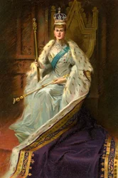Mary of Teck, dronningkonsort av George V av Storbritannia, 1911.