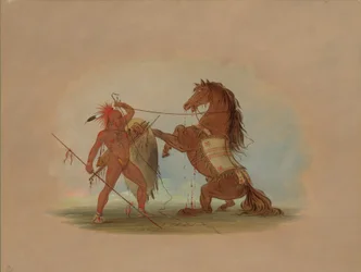 En Pawnee-kriger som ofrer sin favoritthest, 18611869.