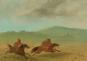 An Osage Indian Pursuing a Camanchee, 18611869.