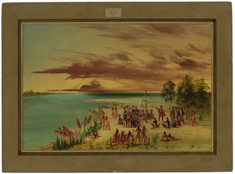 La Salle gjør krav på Louisiana for Frankrike. 9. april 1682