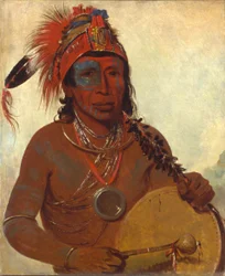 Tóh-to-wah-kón-da-pee, Blue Medicine, en medisinmann fra Ting-ta-to-ah Band, 1835.