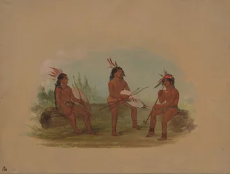 Three Young Chinook Men, 18551869.