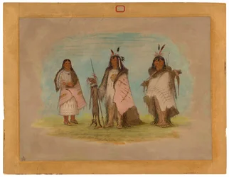 To Blackfoot Warriors og en kvinne